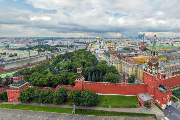 Moskauer Kreml aus der Vogelperspektive